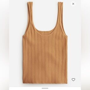 J. Crew Ribbed Knit Sleeveless Top in Brown